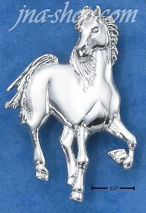 Sterling Silver PRANCING HORSE PIN/PENDANT