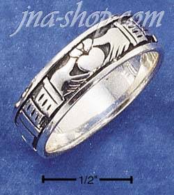 Sterling Silver UNISEX MULTI CLADDAGH BAND RING