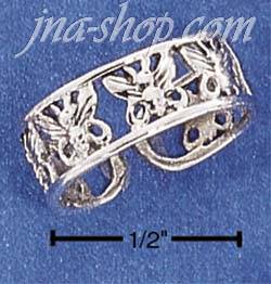 Sterling Silver MULTI BUTTERFLY BAND TOE RING