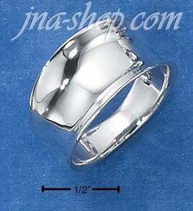 Sterling Silver LADIES HIGH POLISH CONCAVE BAND (5-10)