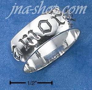 Sterling Silver 7MM "AMORE" BAND (5-9)