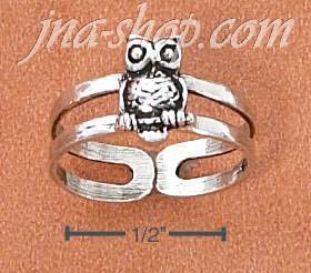 Sterling Silver DOUBLE SHANK OWL TOE RING