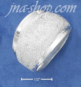 Sterling Silver TAPERED STARDUST DOME RING (6-10)