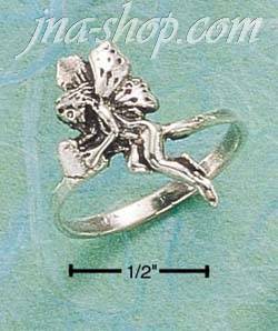 Sterling Silver FAIRY HOLDING HEART RING SIZES 5-9