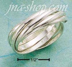 Sterling Silver SIX RING SLIDE RING SIZES 4-12