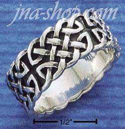 Sterling Silver MENS FANCY CELTIC BAND RING SIZES 8-13
