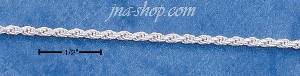 7" Sterling Silver 035 SOLID DC ROPE CHAIN (1.5MM)