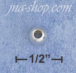 Sterling Silver 5MM HIGH POLISH SPACER BEAD W/ 2MM HOLE