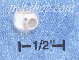 Sterling Silver HIGH POLISH 8MM ROUND SPACER WITH 2MM HOLE