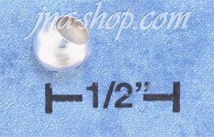 Sterling Silver HIGH POLISH 6MM ROUND SPACER BEAD WITH 2MM HOLE