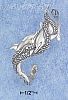 Sterling Silver SATIN & DC DOUBLE SWIMMING DOLPHIN CUFF BRACELET