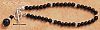 Sterling Silver 7" ONYX BEADS W/ SS SPACER BEADS & DROP TOGGLE B