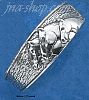 Sterling Silver 22MM WIDE TEXTURED CUFF BRACELET W/ THREE HORSEH