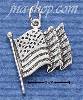 Sterling Silver AMERICAN FLAG CHARM
