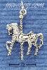 Sterling Silver 3D CAROUSEL HORSE CHARM