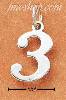 Sterling Silver NUMBER "3" CHARM