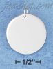 Sterling Silver 20MM PLAIN ROUND DISK CHARM