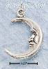 Sterling Silver SMALL SMILING CRESCENT MOON CHARM