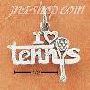 Sterling Silver "I LOVE TENNIS" CHARM Sterling Silver "I LOVE TENNIS" CHARM
