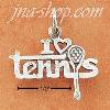 Sterling Silver "I LOVE TENNIS" CHARM