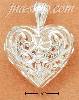 Sterling Silver 25MM DIAMOND CUT FILIGREE HEART CHARM
