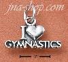 Sterling Silver "I HEART GYMNASTICS" CHARM Sterling Silver "I HEART GYMNASTICS" CHARM
