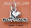 Sterling Silver "I HEART GYMNASTICS" CHARM