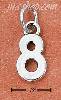 Sterling Silver "8" EIGHT CHARM