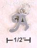 Sterling Silver "A" SCROLLED CHARM