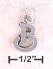 Sterling Silver "B" SCROLLED CHARM
