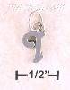 Sterling Silver "I" SCROLLED CHARM