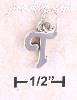 Sterling Silver "T" SCROLLED CHARM