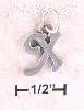 Sterling Silver "X" SCROLLED CHARM