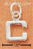 Sterling Silver FINE LINED "C" CHARM