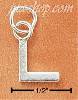 Sterling Silver FINE LINED "L" CHARM