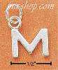 Sterling Silver FINE LINED "M" CHARM