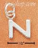 Sterling Silver FINE LINED "N" CHARM