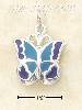 Sterling Silver ENAMELED BUTTERFLY CHARM ( 2 SIDED )
