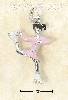 Sterling Silver RHODIUM PLATED 3D ENAMEL ICE SKATER CHARM