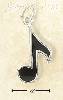 Sterling Silver ENAMELED MUSIC NOTE CHARM