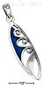 Sterling Silver OUTLINED SURFBOARD W/ "HAWAII" & WAVE INLAY DESI