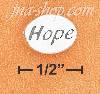 Sterling Silver 2 SIDED HIGH POLISH OVAL "HOPE" MESSAGE BEAD W/