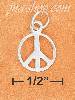 Sterling Silver 6MM HIGH POLISH PEACE SIGN CHARM