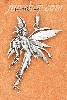 Sterling Silver LARGE 1 3/4" ANTIQUED FLOATING FAIRY PENDANT (NI