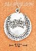 Sterling Silver SLIGHTLY DOMED "BASEBALL MOM" CHARM