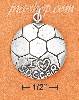 Sterling Silver SLIGHTLY DOMED "I LOVE SOCCER" CHARM Sterling Silver SLIGHTLY DOMED "I LOVE SOCCER" CHARM
