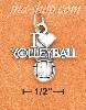 Sterling Silver ANTIQUED "I HEART VOLLEYBALL" WITH VOLLEYBALL CH