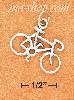Sterling Silver HIGH BICYCLE CHARM SIDE VIEW Sterling Silver HIGH BICYCLE CHARM SIDE VIEW