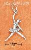 Sterling Silver ANTIQUED 3D LEAPING BALLERINA CHARM