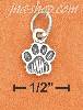 Sterling Silver ANTIQUED SMALL PAWPRINT CHARM